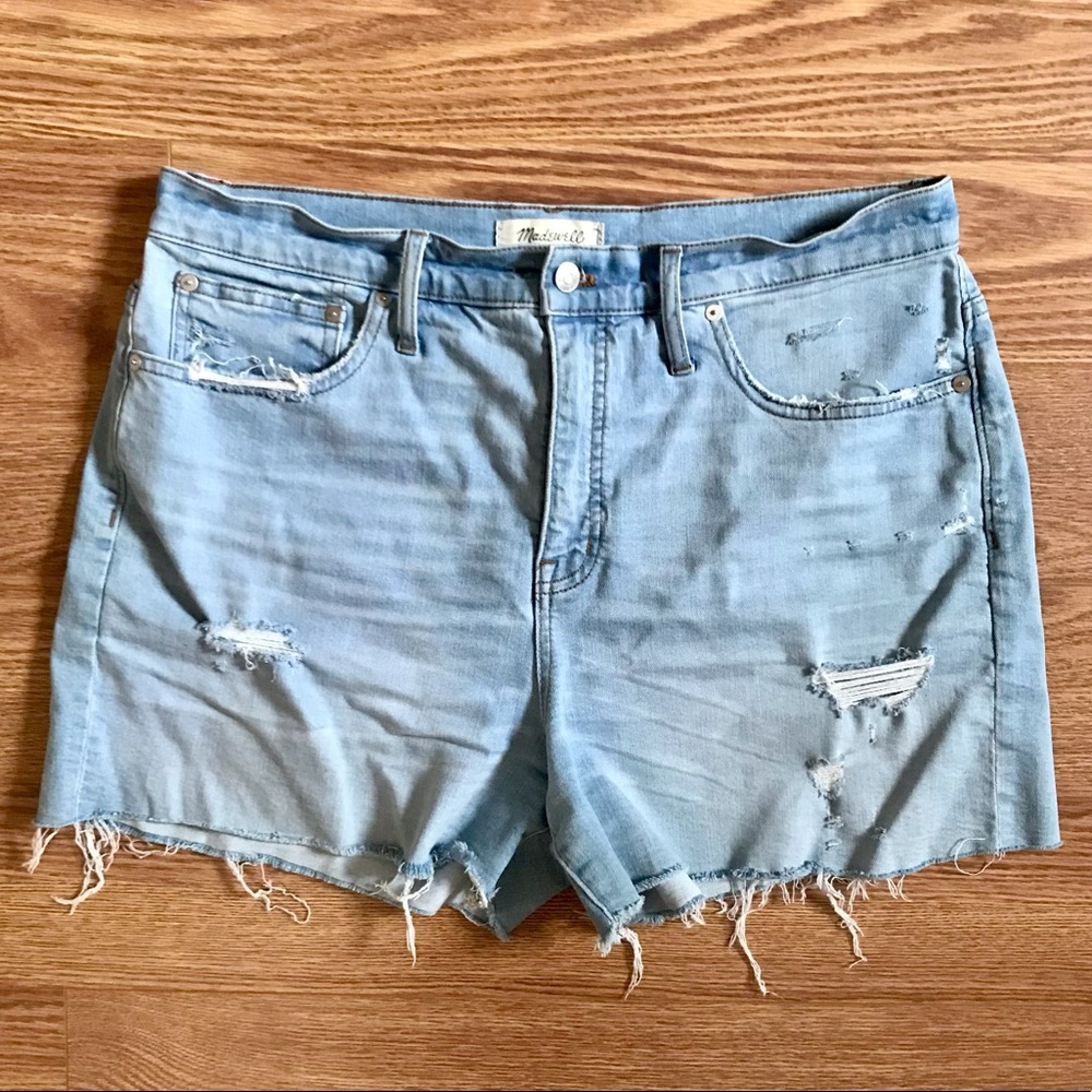 Madewell High-Rise Destructed Shorts